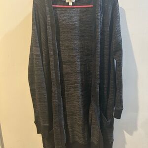 Love on a Hanger Dark Gray Open Cardigan